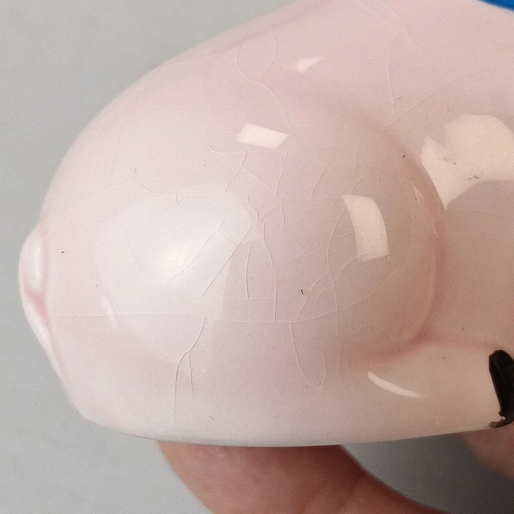 Vintage Adorable Fits Together Pink Pigs Ceramic Salt & Pepper Shakers